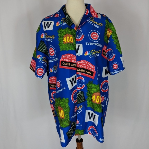 chicago cubs button up jersey